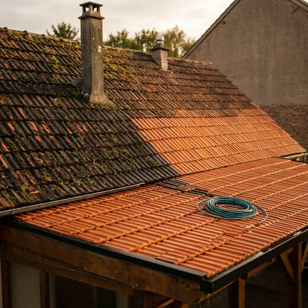 Démoussage de toiture à Moissy-Cramayel