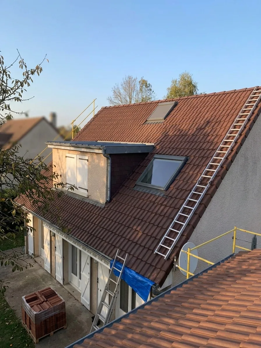 Démoussage de toiture à Moissy-Cramayel