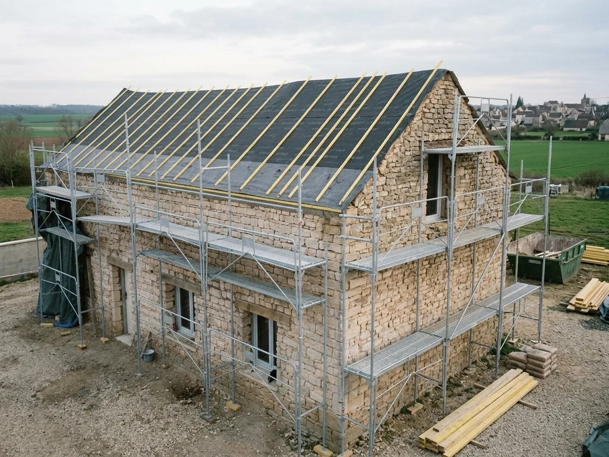 Réfection complète de toiture à Moissy-Cramayel